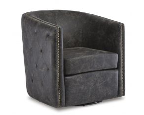 Brentlow Accent Chair in Distressed Black