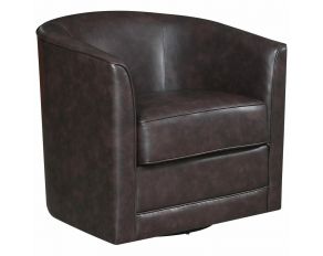 Milo Swivel Chair in Dark Brown