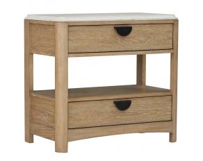 Escape 2 Drawer Nightstand in Glazed Natural Oak