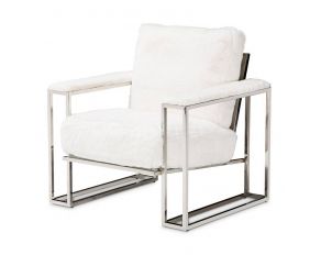 Astro Faux Fur Chair in White