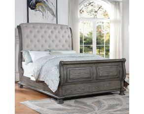 Lake Way King Upholstered Bed in Gray Pecan