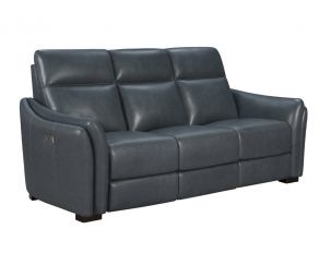 Silvia Power Reclining Sofa with Power Headrest in Nico Bluegray