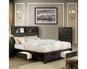 Karla King Storage Bed in Gray