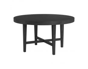 Versailles Contemporary Round Dining Table in Black