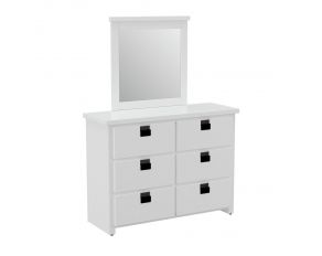 Cali Kids Dresser and Mirror Set in White