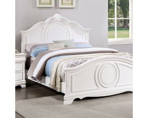 Alecia Full Panel Bed in White