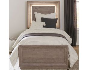 Horizons Twin Panel Bed in Graystone Finish