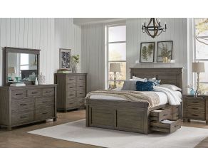 Glacier Point Captains Bed Collection in Greystone