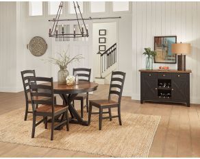 Stormy Ridge Oval Dining Set in Chickory Black