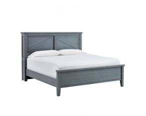 Pinebrook California King Bookcase Bed in Denim