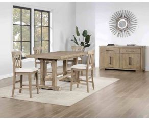 Napa Counter Height Dining Room Set in Weathered Sand