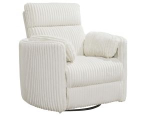 Radius Swivel Power Glider Recliner in Mega Ivory