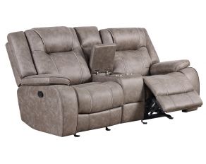 Blake Reclining Console Loveseat in Desert Taupe