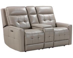 Canterbury Zero Gravity Power Console Loveseat in Pewter