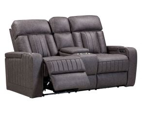 Equinox Power Console Loveseat in Mercury