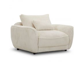 Utopia Chair and A Half with Lumbar Pillow in Mega Ivory