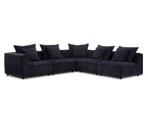 Recess Sectional in Reptile Blue