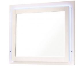 Felicity Mirror with LED Light in Glossy White