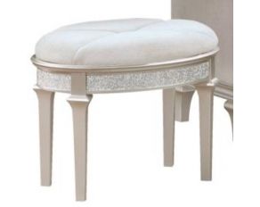 G223393 Vanity Stool in Silver Oak and Ivory