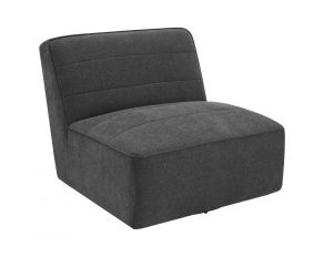 G905713 Swivel Armless Accent Chair in Dark Charcoal