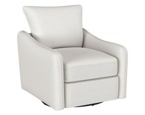 Madia Upholstered Swivel Glider Chair in Vanilla