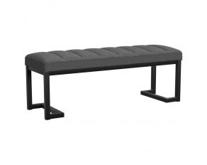 Mesa Boucle Upholstered Accent Bench in Charcoal