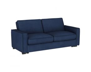 Gretchen Upholstered Convertible Sleeper Sofa Bed in Navy Blue