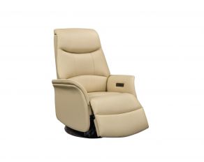 Utica Swivel Glider Reclining Chair in Taupe