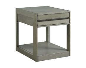 Gordon Rectangular End Table in Grey