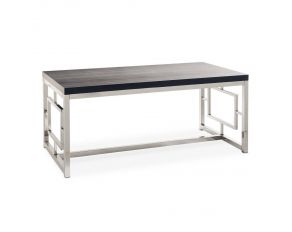 Ezra Coffee Table in Black and Chrome