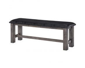 Nathan Bench with PU Padded Seat in Grey Oak