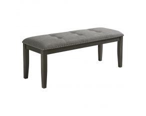 Everdeen Bench with Nail Heads in Charcoal Grey