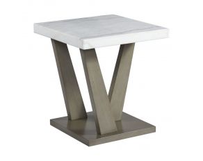 Greta Square End Table in Grey