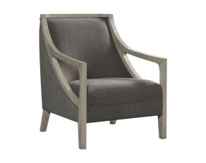 Hopkins Chair with White Wash Arm in Columbia Charcoal