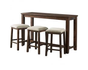 Jax Bar Table and 3 Stool Set in Cherry