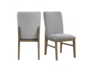 Portland Side Chair in Grey and Natural Wood Finish