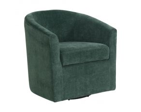 Torrance Swivel Chair in Robin Emerald