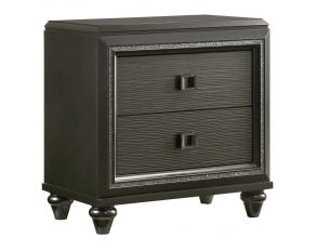 Moonstone Nightstand with USB in Copper Gray