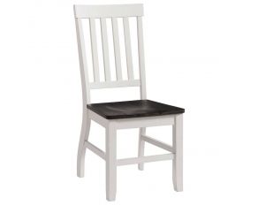 Kayla Two Tone Side Chair in Gray and White