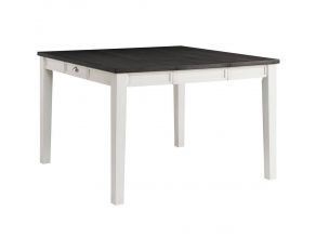 Kayla Two Tone Counter Table with 2 Drawers in Gray and White