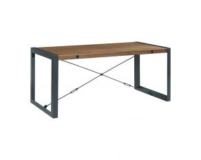 Industrial Rectangular Dining Table in Walnut