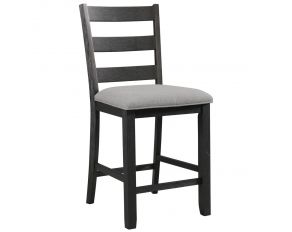 Martin Counter Side Chair in Grey and Black