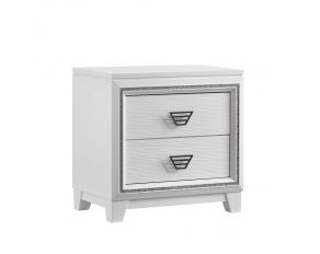 Moondance Nightstand with USB in White