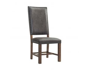 Gramercy Dining Straight Leg Side Chair in Walnut and Chocolate