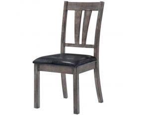 Nathan Fan Back Chair with PU Seat in Grey Oak