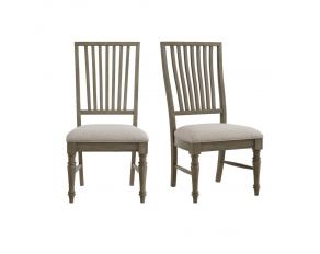 Kings Court Dining Side Chair in Taupe and Grey