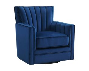 Loden Swivel Chair in Royale Cobalt