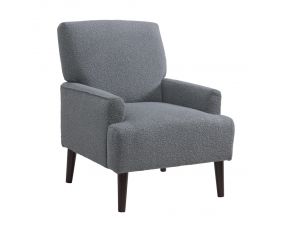 Kiwi Accent Chair in Boucle Grey and Espresso