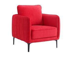 Rae Chair in Lavish 152 Red Velvet