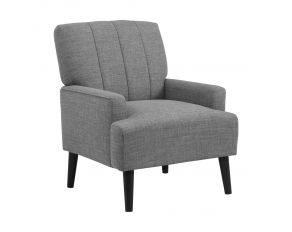 Kiwi Accent Chair with Channel Back in Palmer Steel